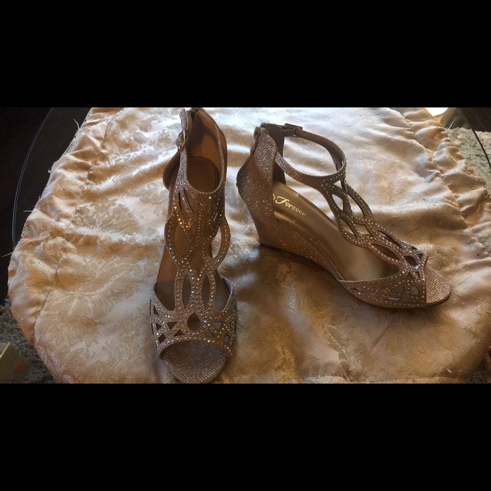 Gold 3” Platform Heels